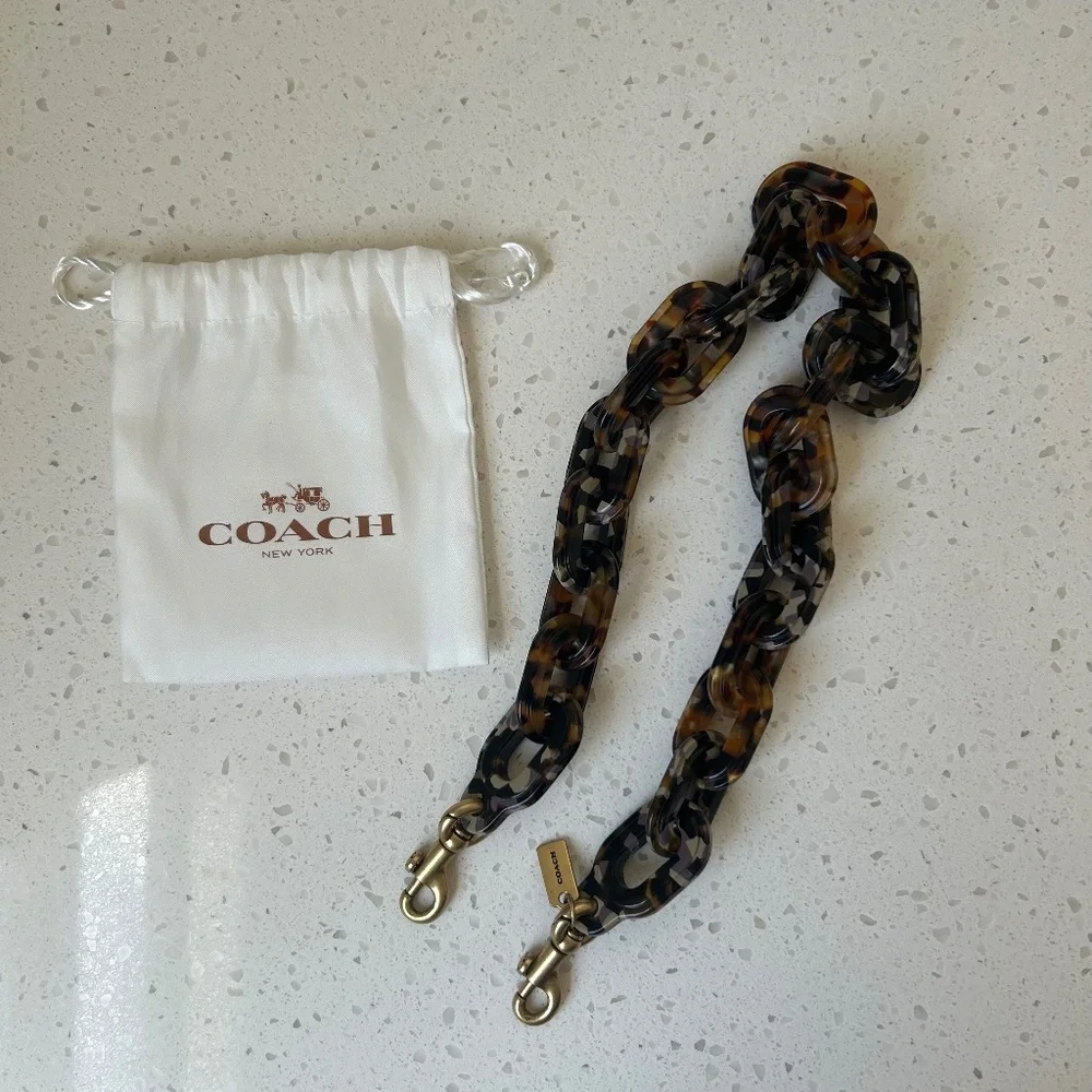 Coach Recycled Resin Strap in Tortoise Multi - Picture 2 of 6